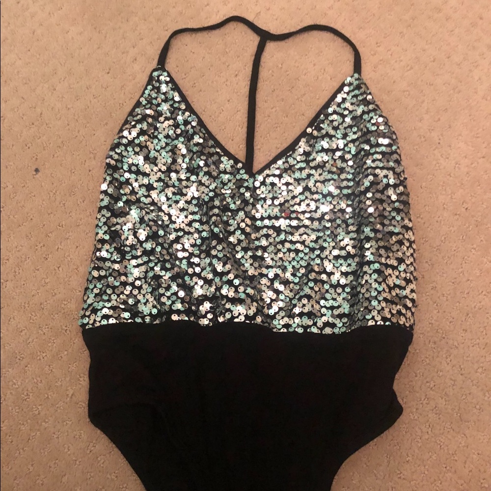 SHE IN glitter bodysuit